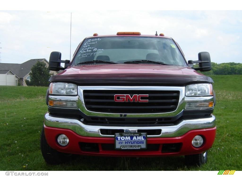 2006 Sierra 3500 SLT Crew Cab 4x4 Dually - Fire Red / Dark Pewter photo #8