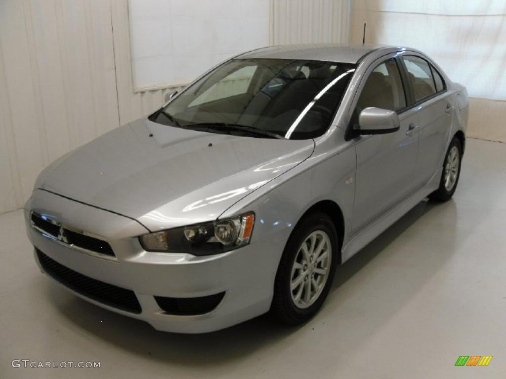 2010 Lancer ES - Apex Silver Metallic / Black photo #1