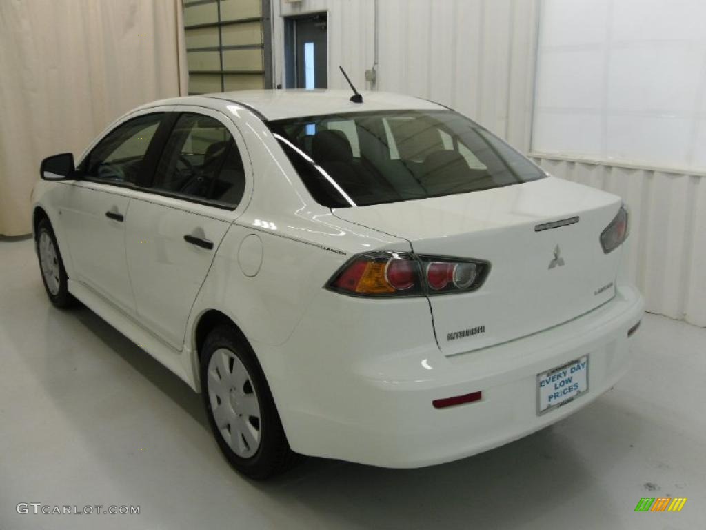 2010 Lancer DE - Wicked White Metallic / Black photo #2