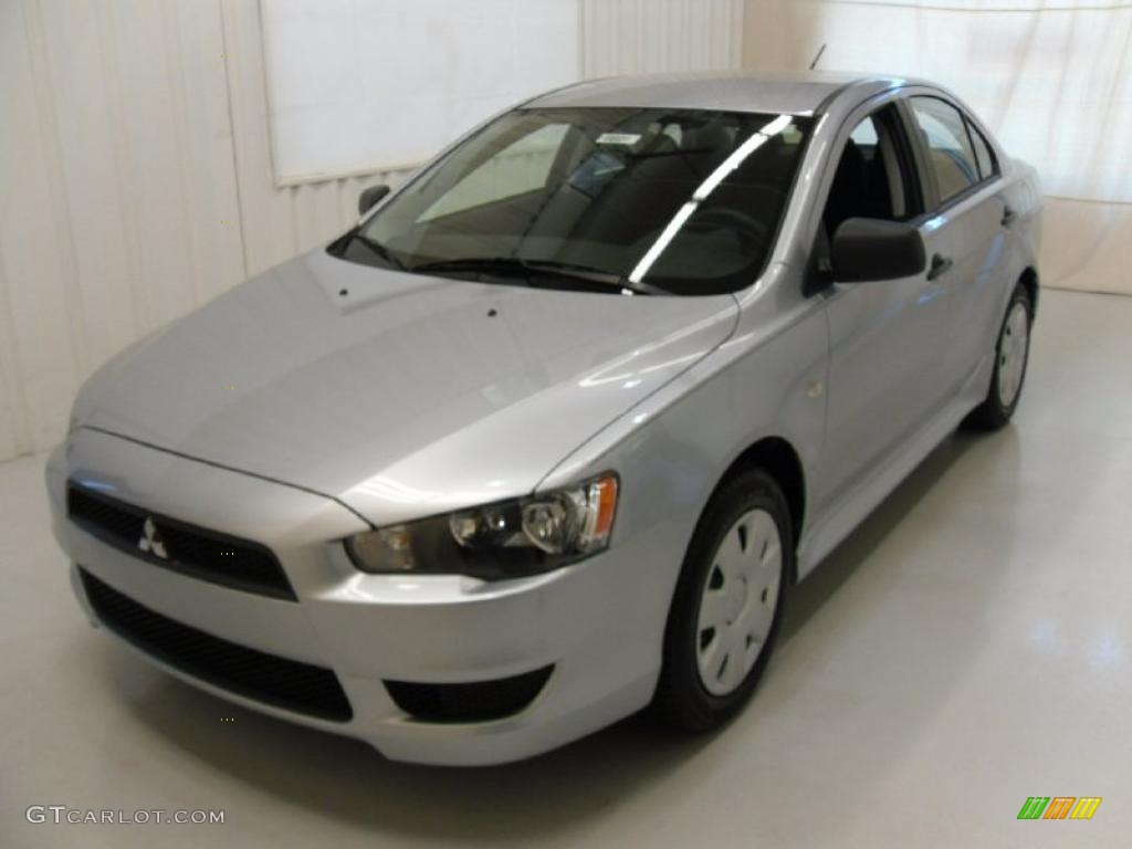 2010 Lancer DE - Apex Silver Metallic / Black photo #1