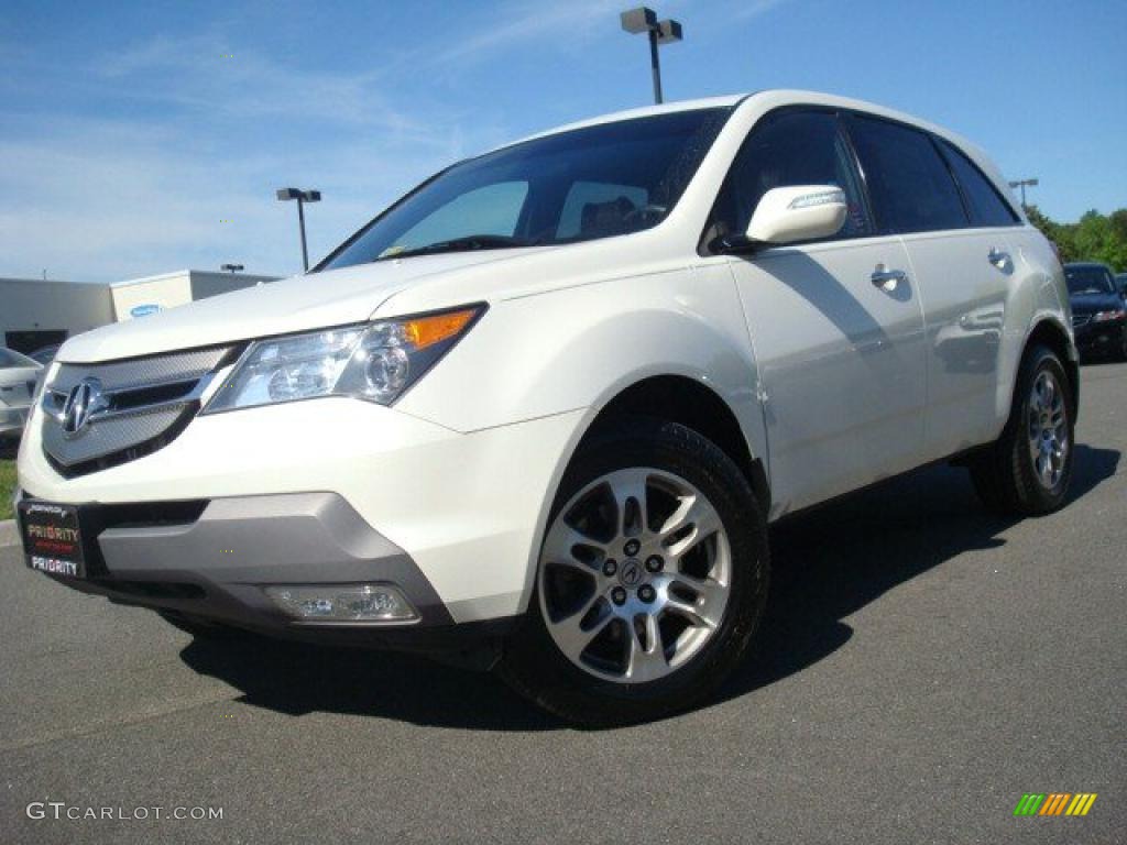 2007 MDX  - Aspen White Pearl / Bordeaux photo #2