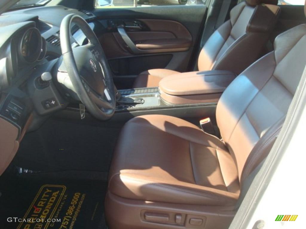 2007 MDX  - Aspen White Pearl / Bordeaux photo #3