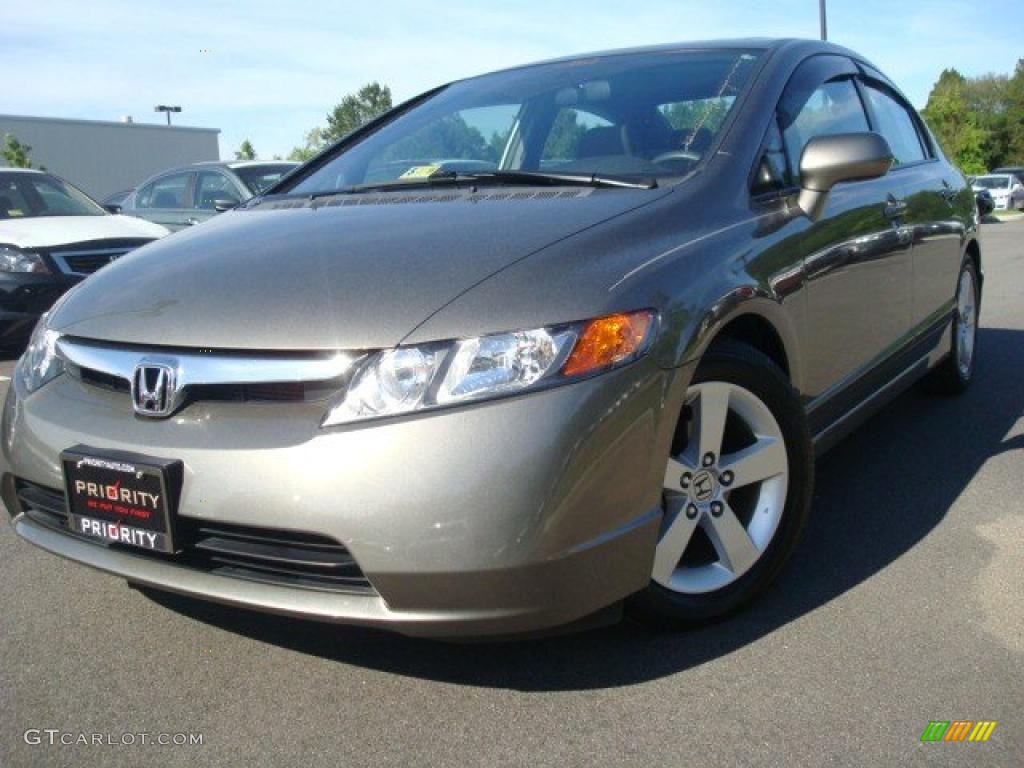 2008 Civic EX Sedan - Galaxy Gray Metallic / Gray photo #1