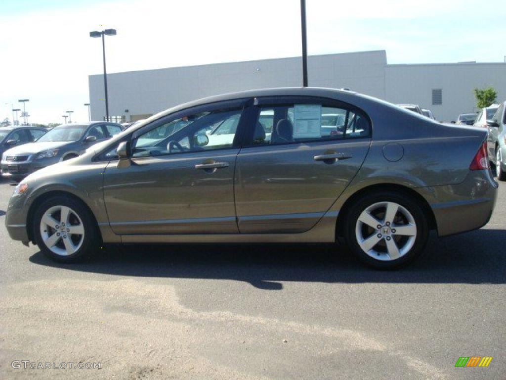 2008 Civic EX Sedan - Galaxy Gray Metallic / Gray photo #3
