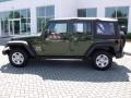 2009 Jeep Green Metallic Jeep Wrangler Unlimited X  photo #2