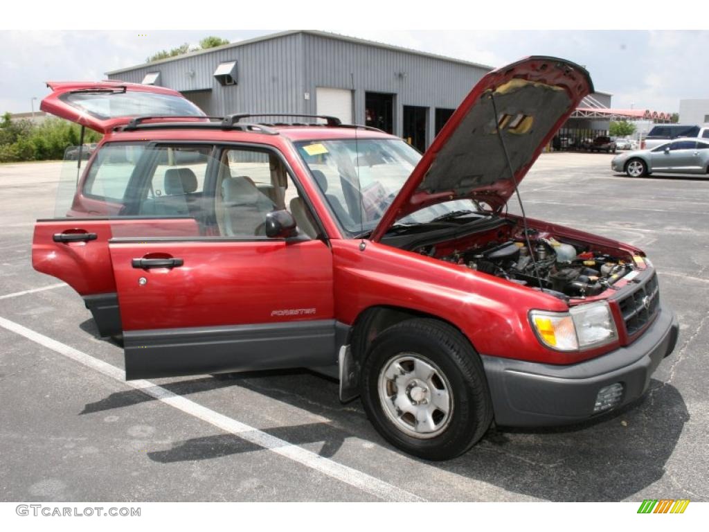 1999 Forester L - Canyon Red Pearl / Beige photo #46