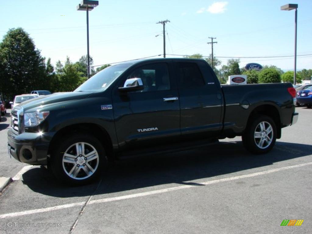 2008 Tundra Limited Double Cab - Timberland Green Mica / Beige photo #2