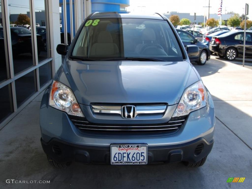 2008 CR-V EX - Glacier Blue Metallic / Gray photo #8