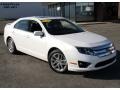 2010 White Platinum Tri-coat Metallic Ford Fusion SEL  photo #3