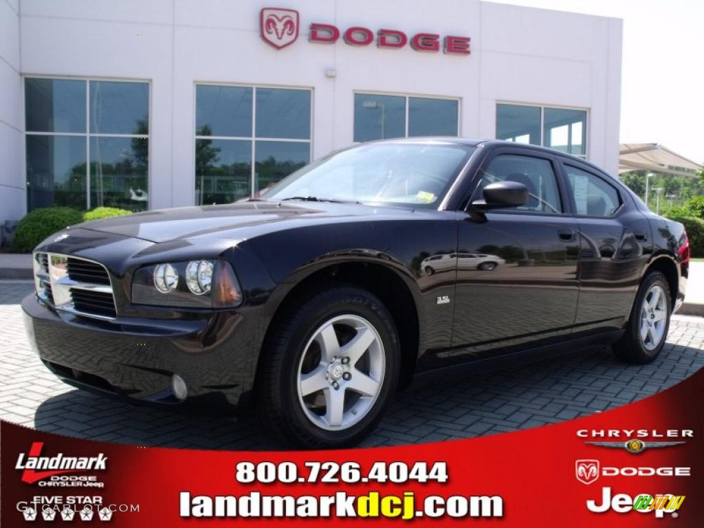 2009 Charger SXT - Brilliant Black Crystal Pearl / Dark Slate Gray photo #1