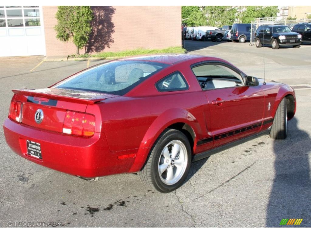 2007 Mustang V6 Deluxe Coupe - Redfire Metallic / Light Graphite photo #5