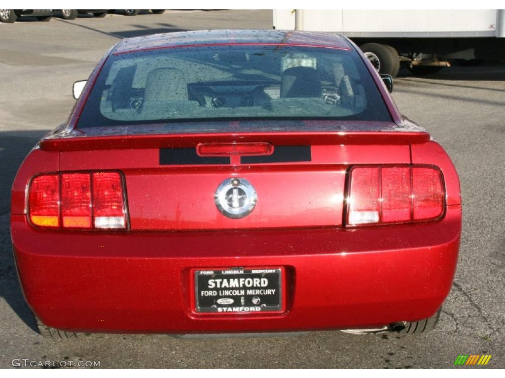 2007 Mustang V6 Deluxe Coupe - Redfire Metallic / Light Graphite photo #6