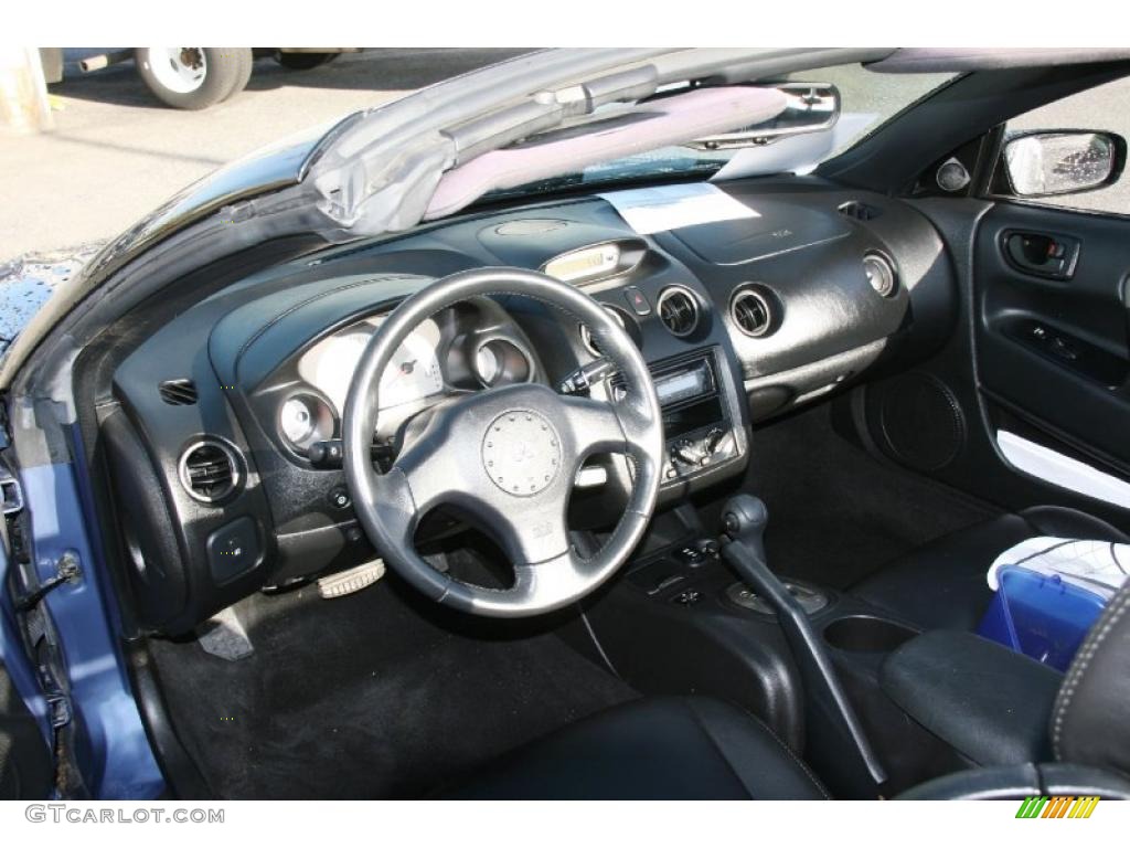 2002 Eclipse Spyder GS - Chrome Blue Pearl / Black photo #13