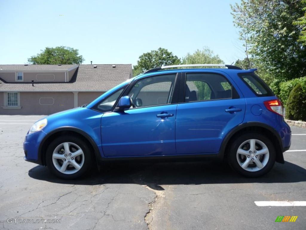 2007 SX4 Sport AWD - Techno Blue Metallic / Black photo #10