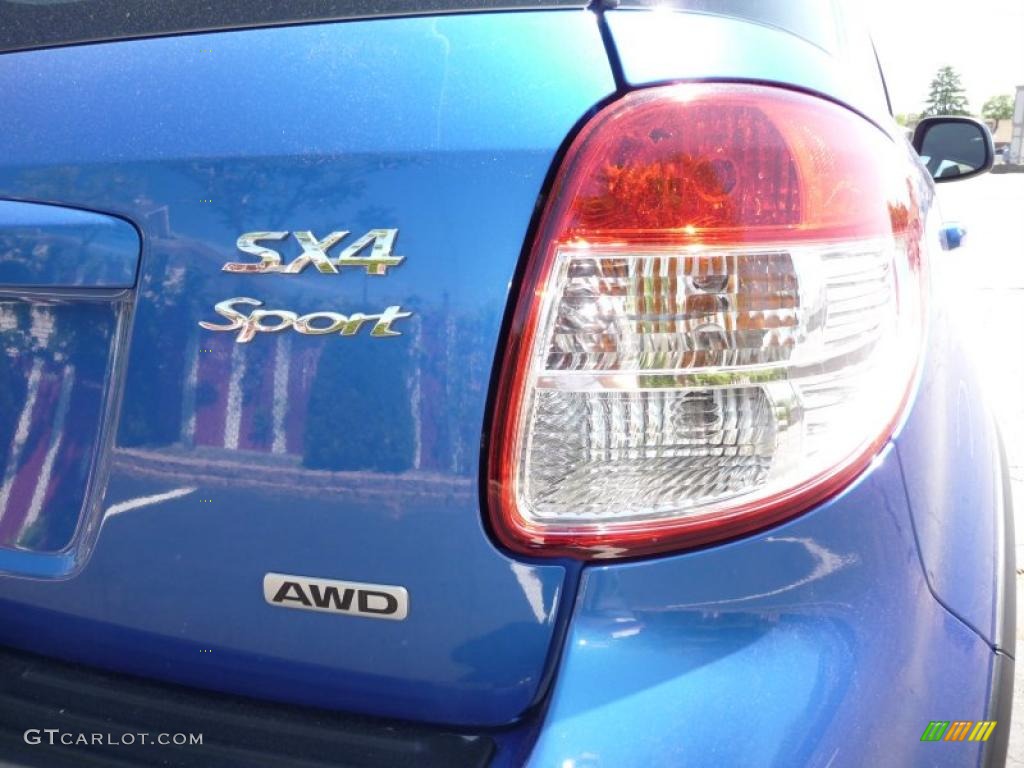 2007 SX4 Sport AWD - Techno Blue Metallic / Black photo #15