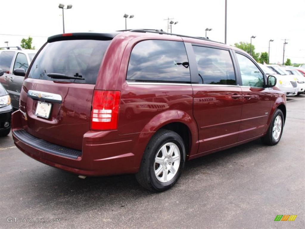 2008 Town & Country Touring - Deep Crimson Crystal Pearlcoat / Medium Slate Gray/Light Shale photo #3