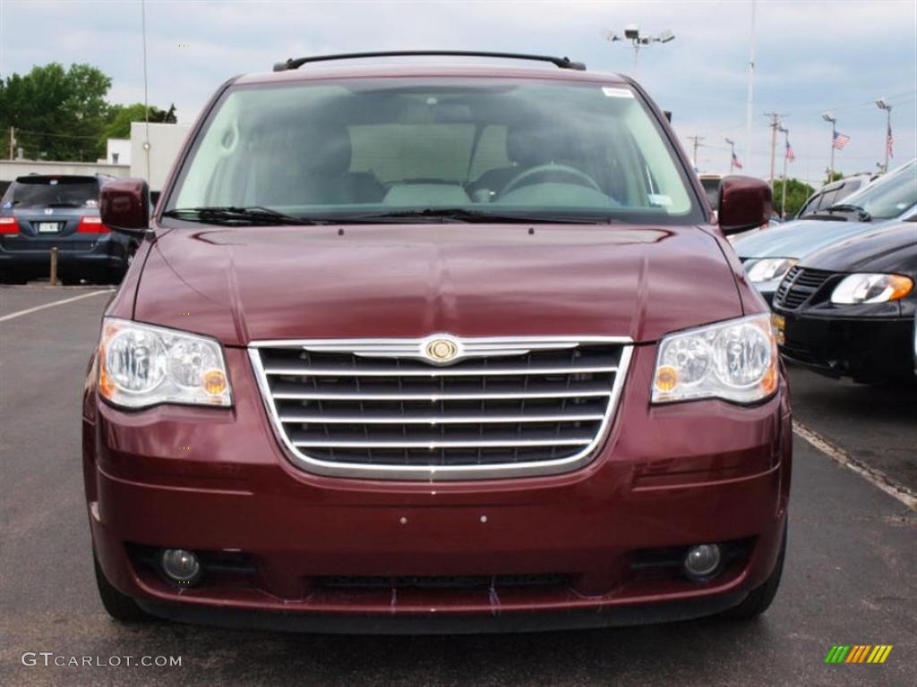 2008 Town & Country Touring - Deep Crimson Crystal Pearlcoat / Medium Slate Gray/Light Shale photo #8
