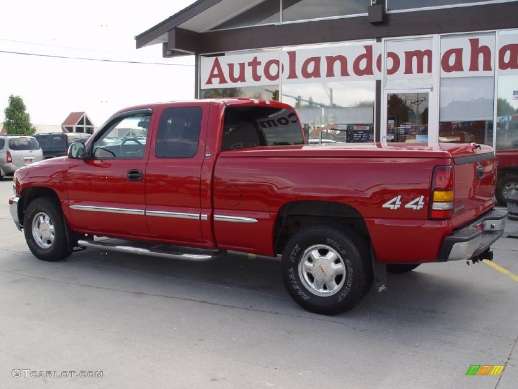 2001 Sierra 1500 SLT Extended Cab 4x4 - Fire Red / Graphite photo #4