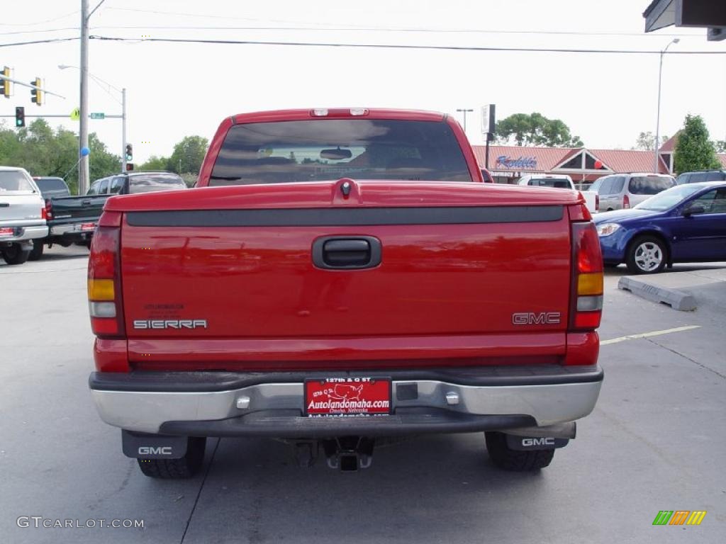 2001 Sierra 1500 SLT Extended Cab 4x4 - Fire Red / Graphite photo #6