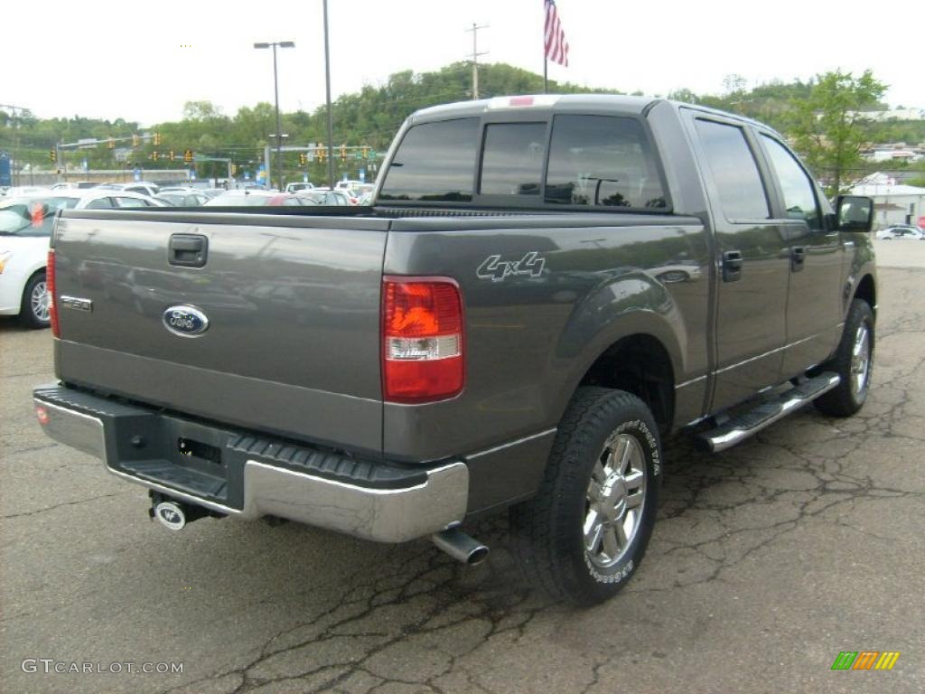 2007 F150 XLT SuperCrew 4x4 - Dark Shadow Grey Metallic / Medium Flint photo #4