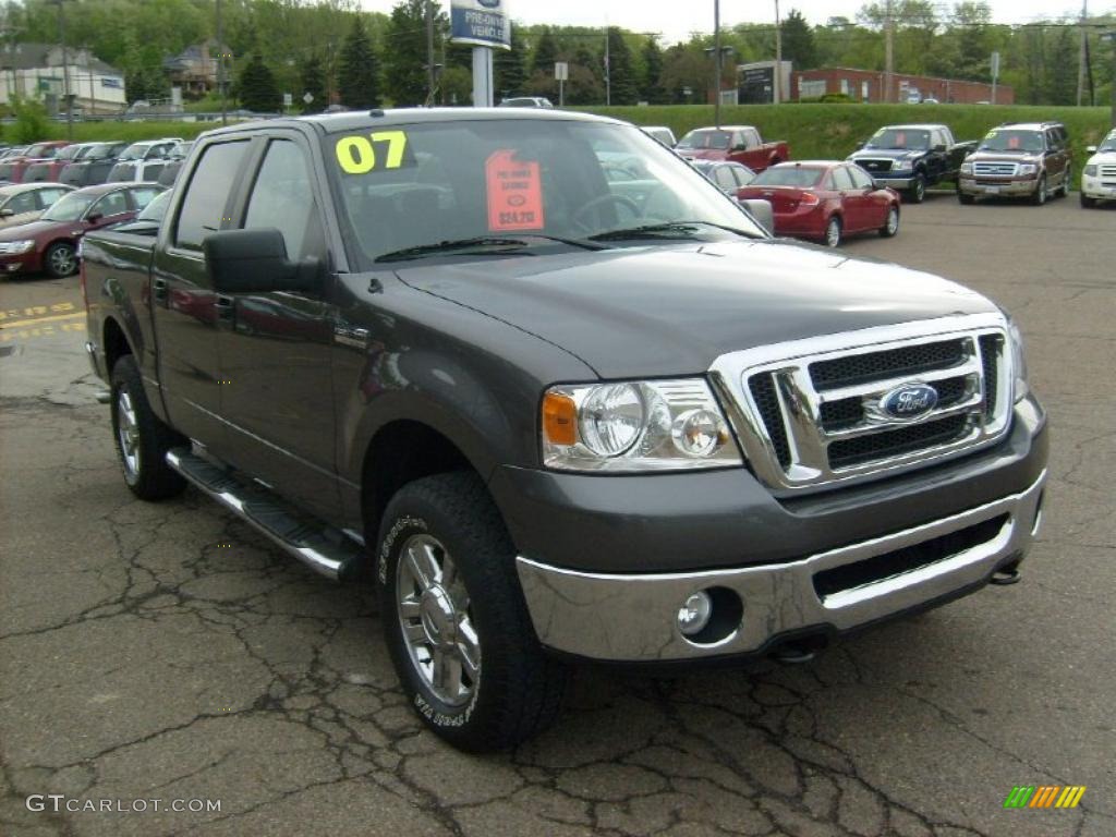 2007 F150 XLT SuperCrew 4x4 - Dark Shadow Grey Metallic / Medium Flint photo #6