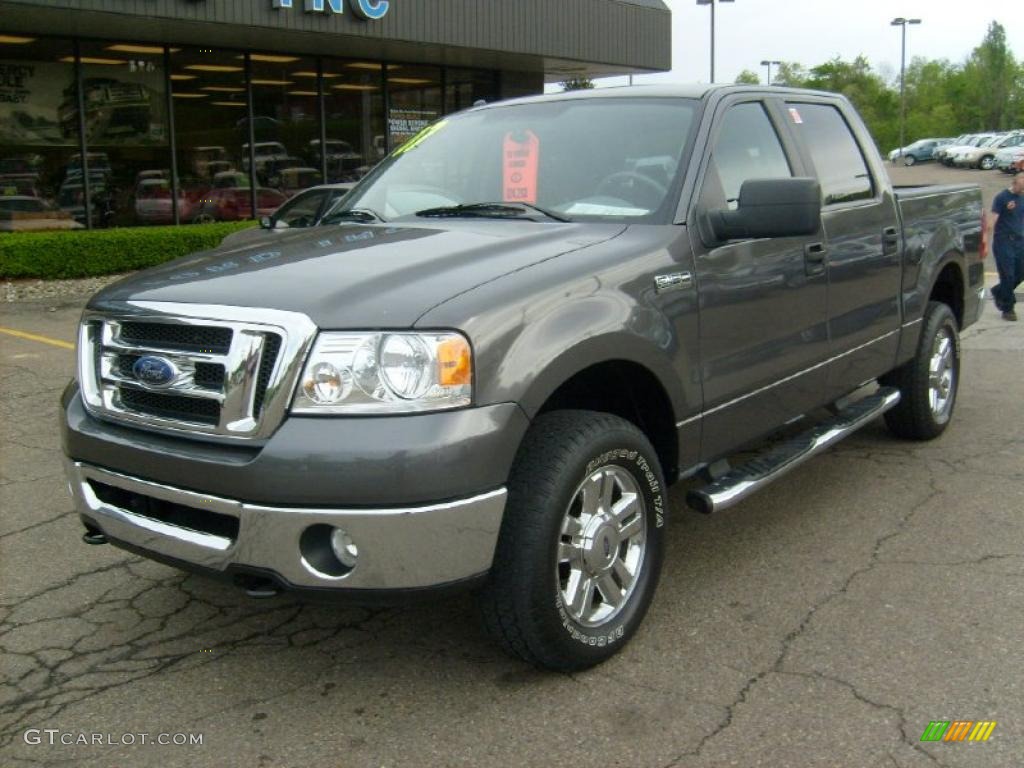 2007 F150 XLT SuperCrew 4x4 - Dark Shadow Grey Metallic / Medium Flint photo #8