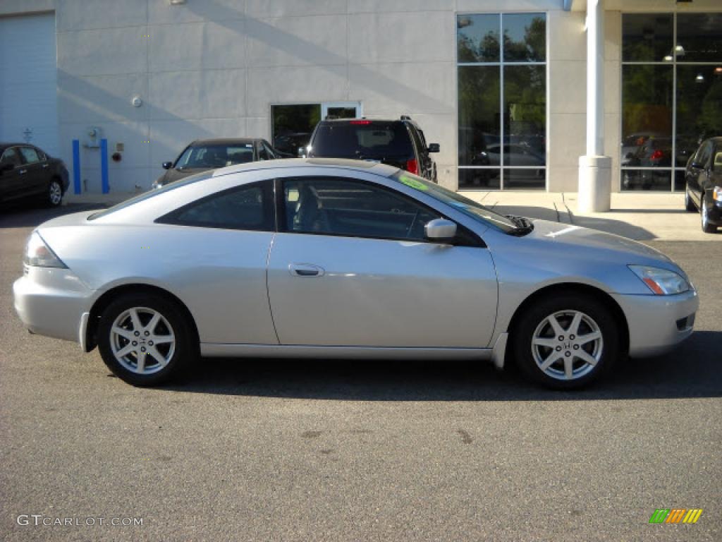 2003 Accord EX V6 Coupe - Satin Silver Metallic / Black photo #2