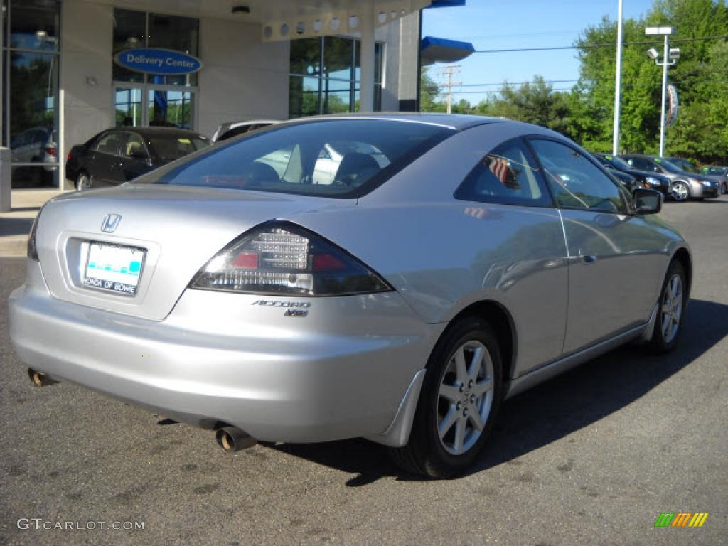 2003 Accord EX V6 Coupe - Satin Silver Metallic / Black photo #3