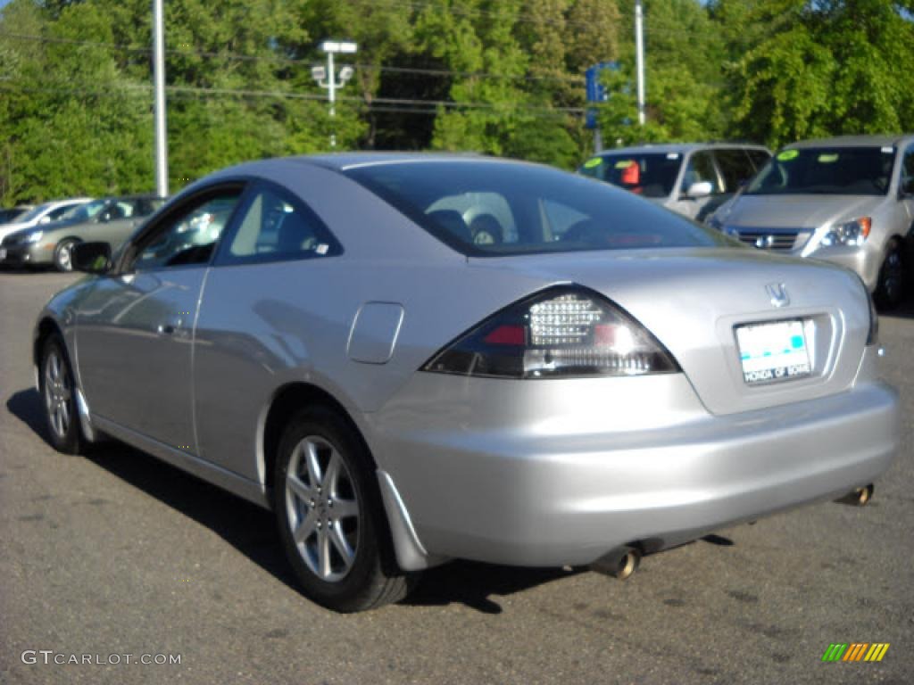 2003 Accord EX V6 Coupe - Satin Silver Metallic / Black photo #5