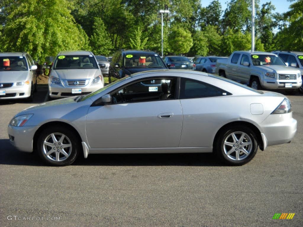 2003 Accord EX V6 Coupe - Satin Silver Metallic / Black photo #6
