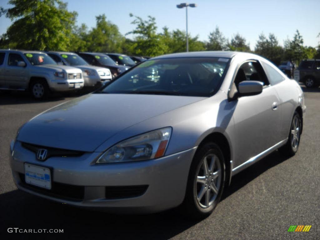2003 Accord EX V6 Coupe - Satin Silver Metallic / Black photo #7