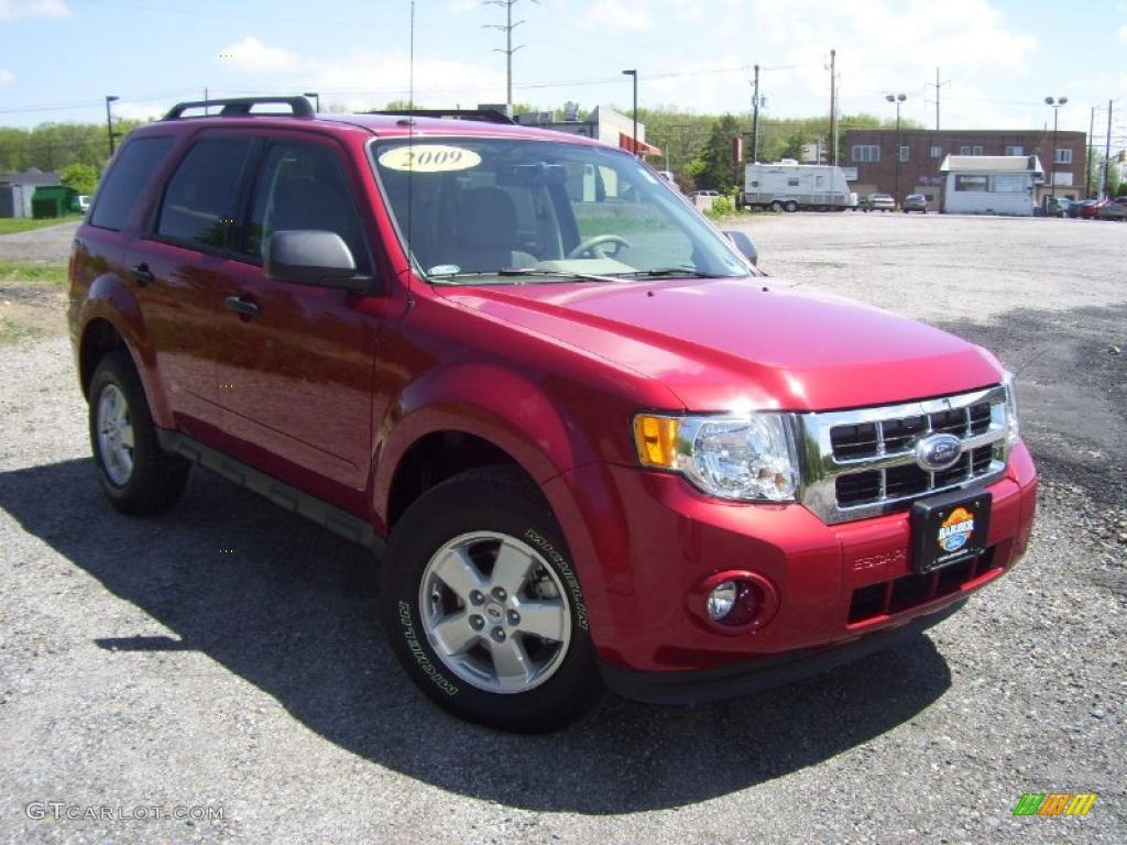 2009 Escape XLT V6 4WD - Sangria Red Metallic / Stone photo #3