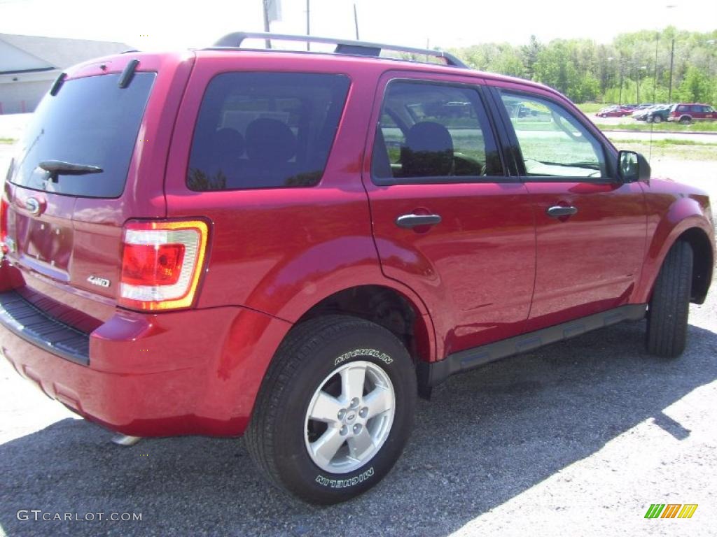 2009 Escape XLT V6 4WD - Sangria Red Metallic / Stone photo #4