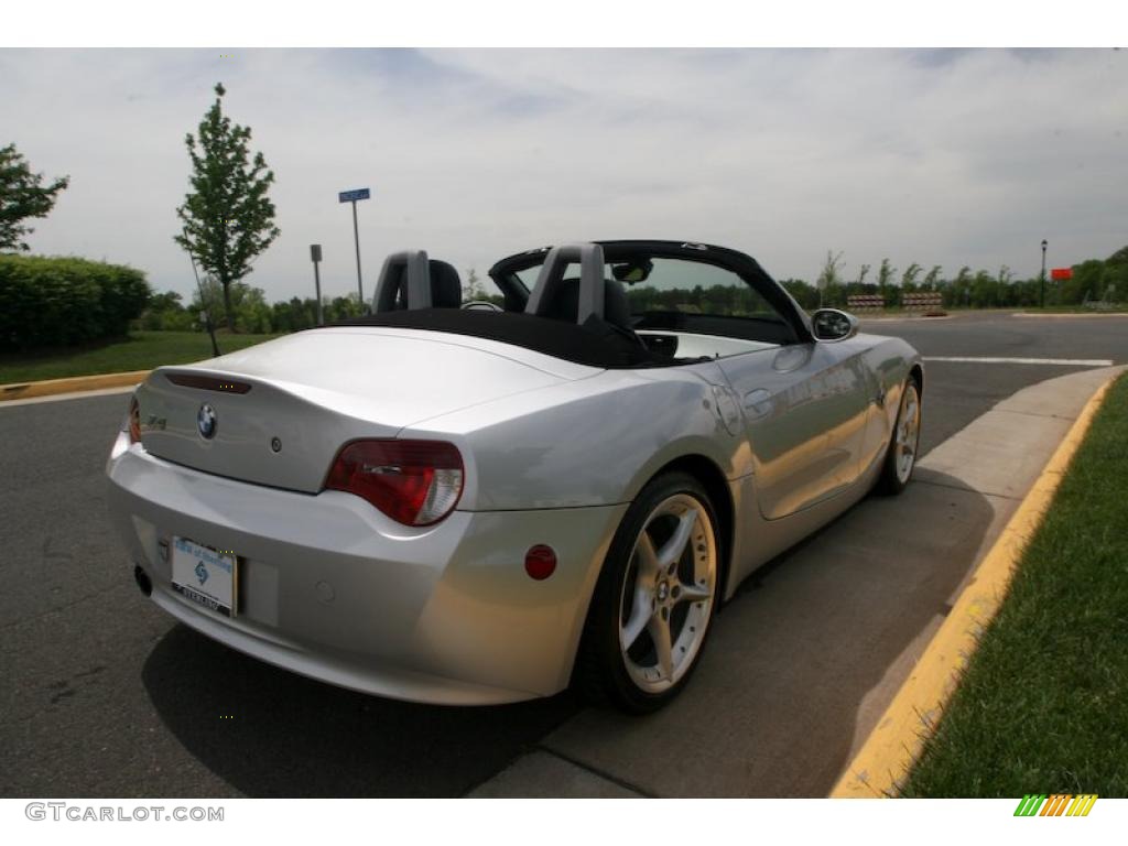 2008 Z4 3.0si Roadster - Titanium Silver Metallic / Black photo #6