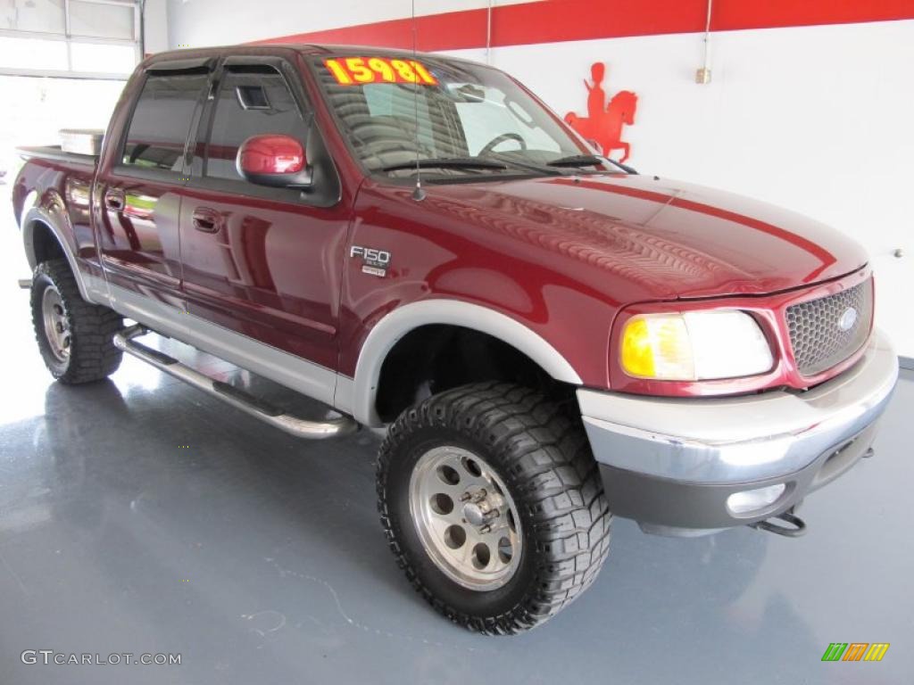 2003 F150 XLT SuperCrew 4x4 - Toreador Red Metallic / Medium Graphite Grey photo #1