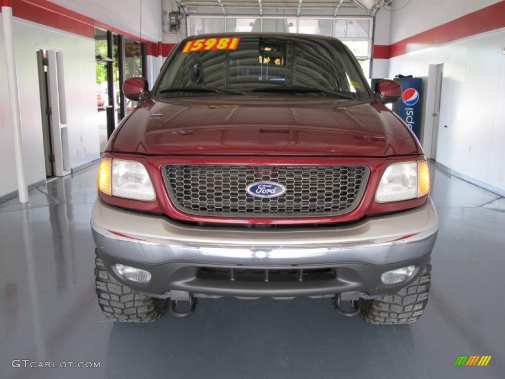 2003 F150 XLT SuperCrew 4x4 - Toreador Red Metallic / Medium Graphite Grey photo #2