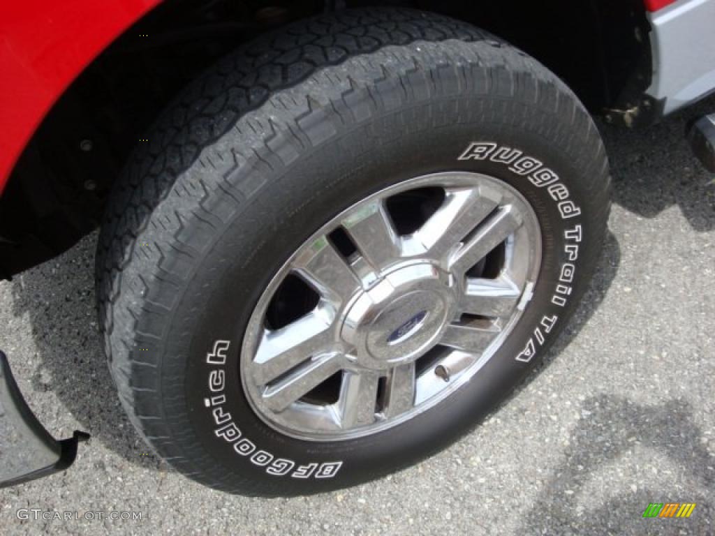 2008 F150 XLT SuperCrew 4x4 - Bright Red / Medium Flint Grey photo #12