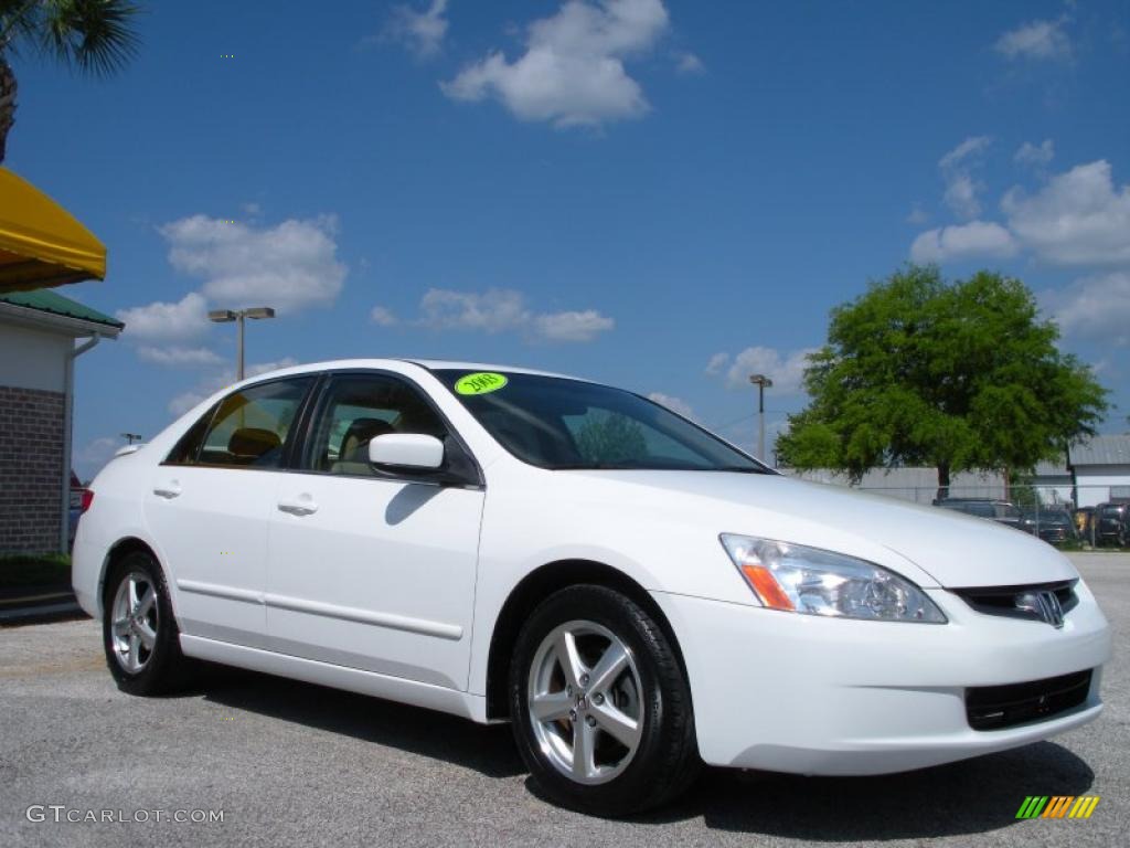 2003 Accord EX-L Sedan - Taffeta White / Ivory photo #3