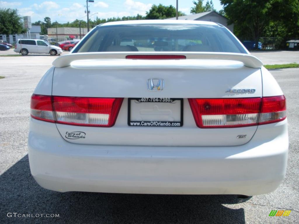 2003 Accord EX-L Sedan - Taffeta White / Ivory photo #6