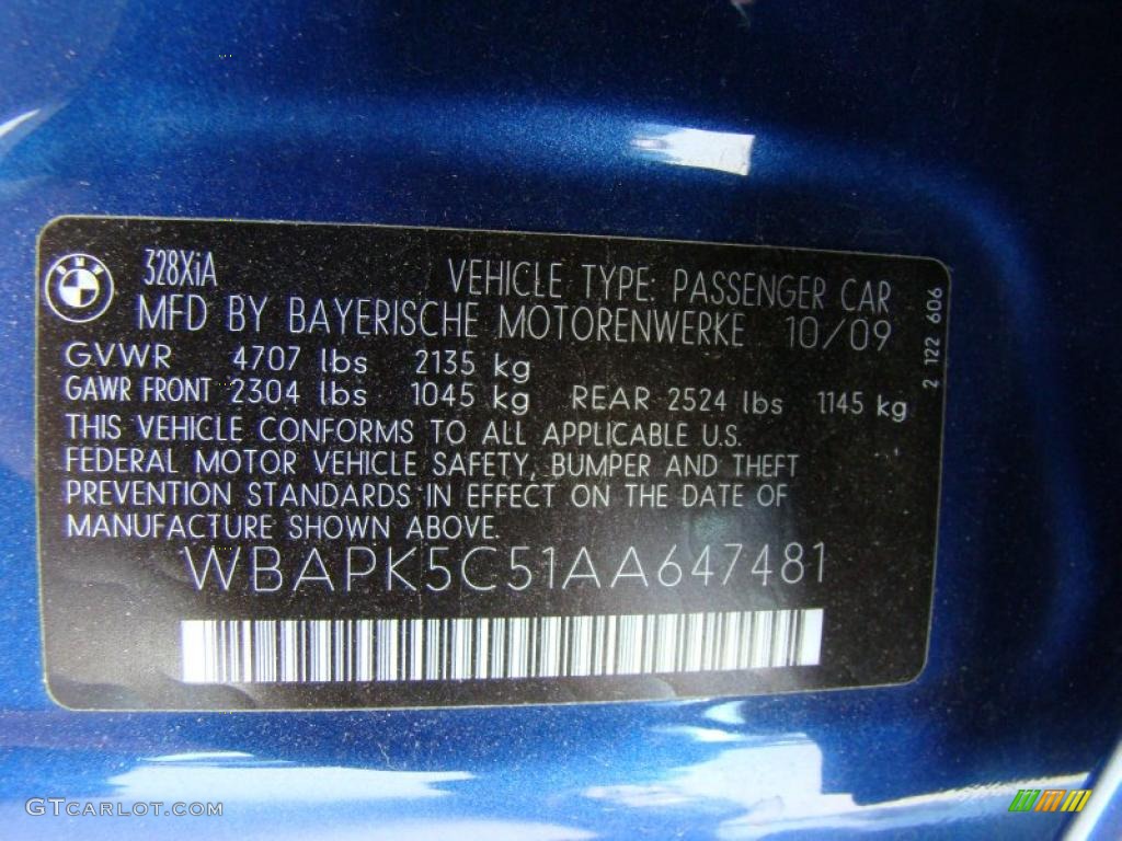 2010 3 Series 328i xDrive Sedan - Montego Blue Metallic / Black photo #15