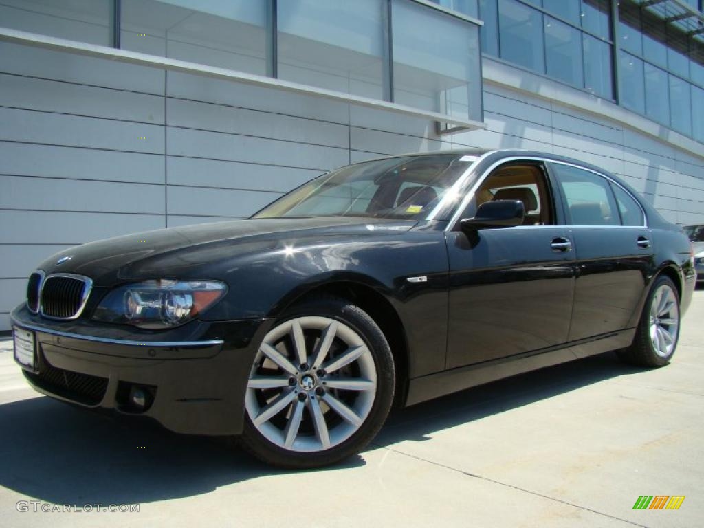 2007 7 Series 750Li Sedan - Black Sapphire Metallic / Natural Brown photo #1