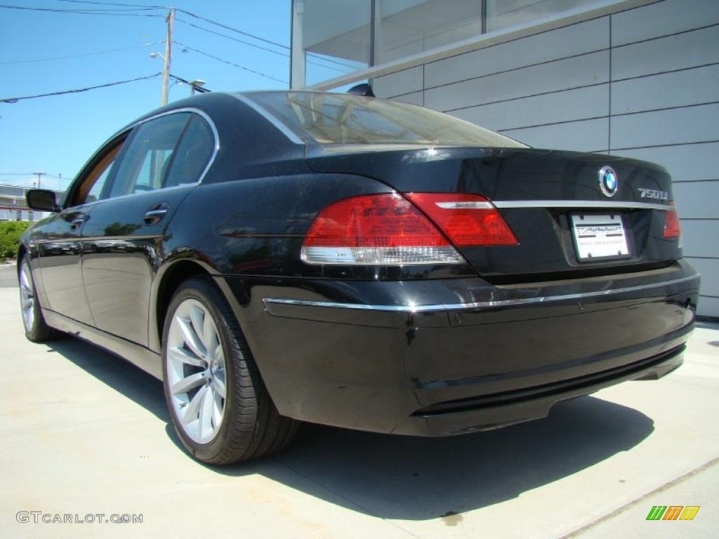 2007 7 Series 750Li Sedan - Black Sapphire Metallic / Natural Brown photo #3