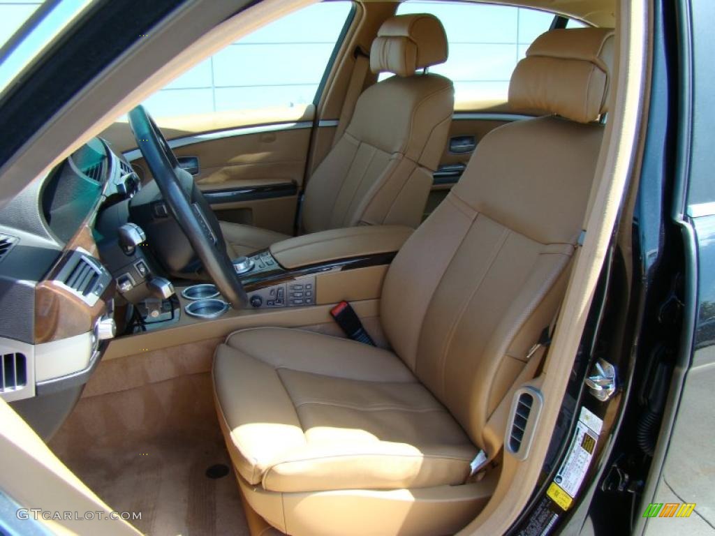 2007 7 Series 750Li Sedan - Black Sapphire Metallic / Natural Brown photo #8