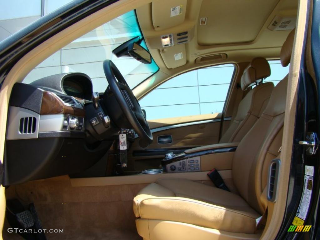 2007 7 Series 750Li Sedan - Black Sapphire Metallic / Natural Brown photo #9