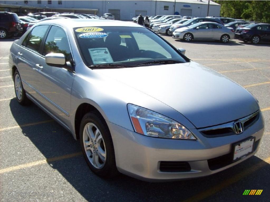 2007 Accord EX Sedan - Alabaster Silver Metallic / Black photo #1