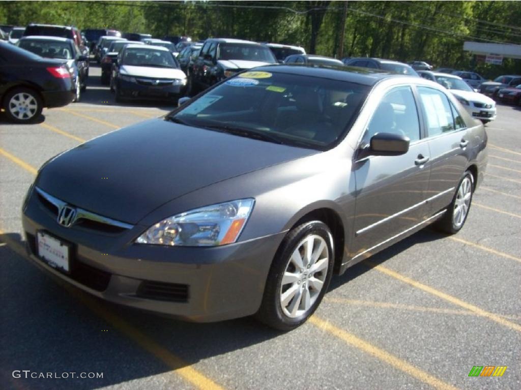 2007 Accord EX-L V6 Sedan - Carbon Bronze Pearl / Ivory photo #21
