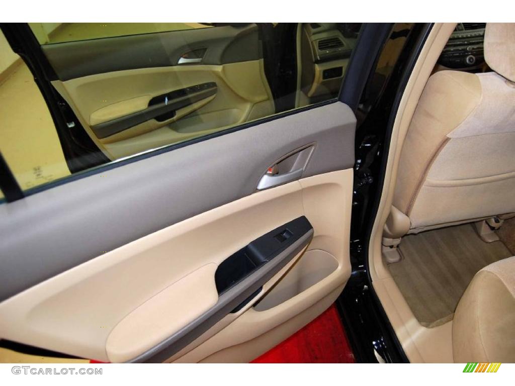 2009 Accord LX Sedan - Crystal Black Pearl / Ivory photo #19