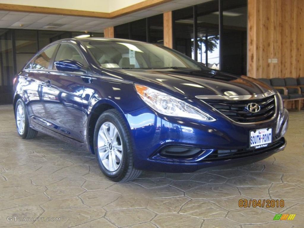 2011 Sonata GLS - Indigo Blue Pearl / Camel photo #1