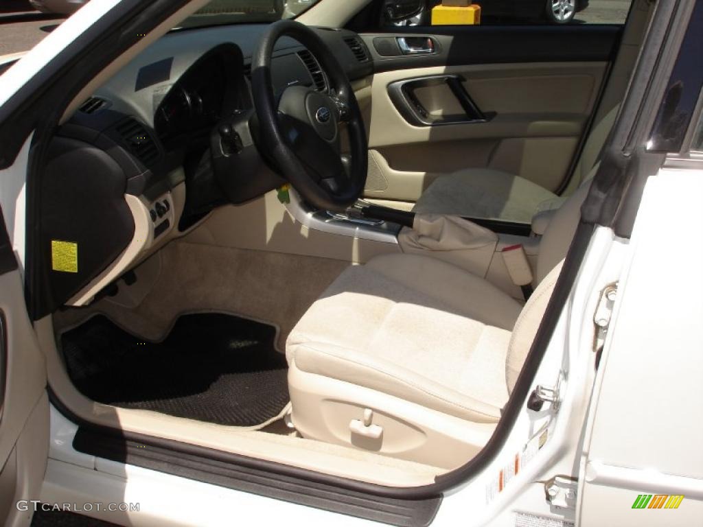 2008 Legacy 2.5i Sedan - Satin White Pearl / Warm Ivory photo #10