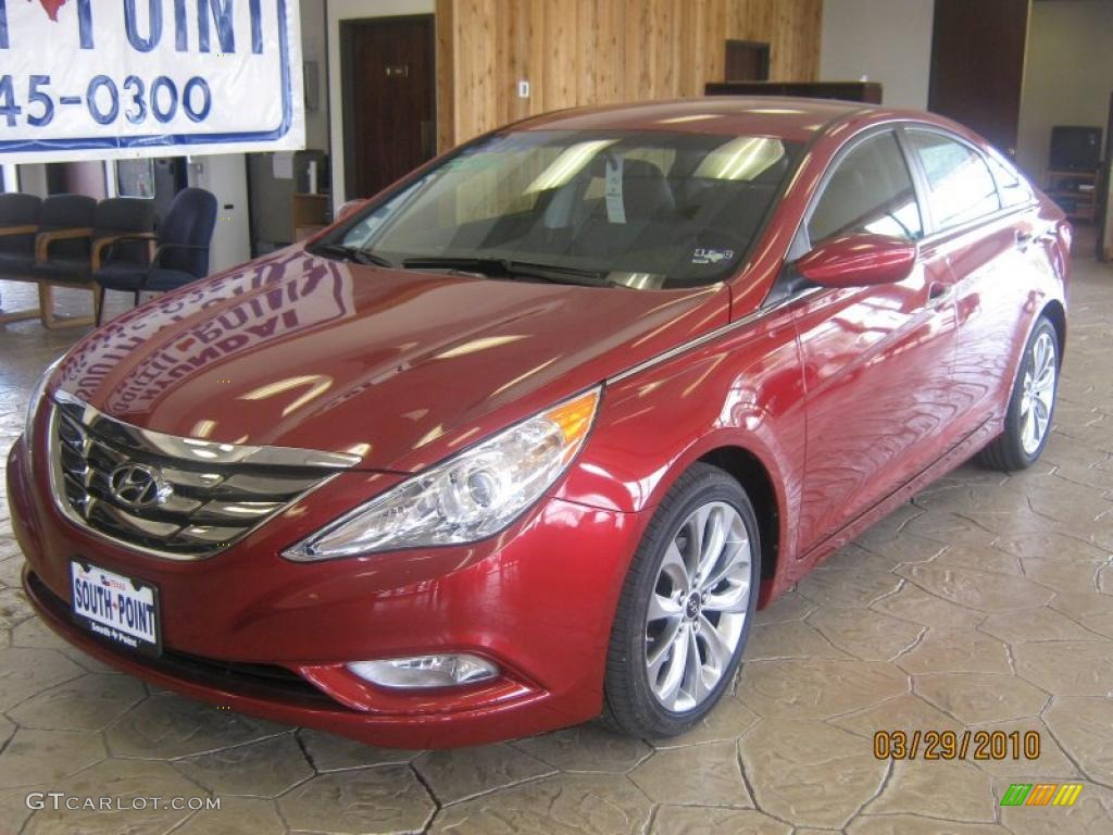 2011 Sonata SE - Venetian Red / Black photo #2
